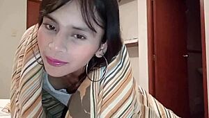 The girlfriend of my friend thanks me for the lodging by letting me lick her small tits and wet pussy until orgasm