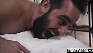 The busty British milf London River takes control in this full movie. She spanks and rides the male escort in intense BDSM roleplay on FreeTaboo net.