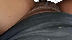 amateur couple gets rough in missionary with his big monster cock pounding her tight wet petite pussy until he cums inside moaning homemade sex.