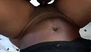 amateur couple gets rough in missionary with his big monster cock pounding her tight wet petite pussy until he cums inside moaning homemade sex.