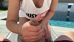 oh man, he's really punishing my mouth with that monster cock while i suck on those natural tits