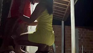 After carnival workout, the cute Latina girlfriend got horny and rode cock on holiday. She bounced until cum filled her tight pussy in homemade fun.
