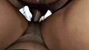 amateur couple gets rough in missionary with his big monster cock pounding her tight wet petite pussy until he cums inside moaning homemade sex.