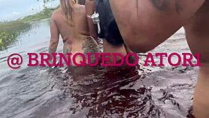 African Amateur Babe Gets Anal Banging And Blowbang On Nudist Beach Without Condom