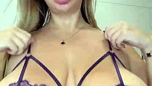 Two Huge Natural Saggy Tits Ovals with Sweet Big Cans