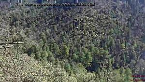 i love how she deepthroats my big cock and swallows cum on that public hiking trail