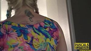 spanked ass sub gets tied up for deepthroat pounding. she endures fingering and maledom bondage in hardcore reality.