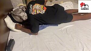 his massive nigerian cock pounds my wet pussy in intense missionary, leaving me shaking with raw desire and deep fulfillment