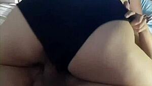 My friend's slutty girl gives me wild rides and I record it without her knowing.