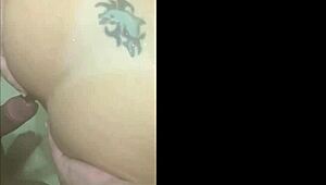 It all went down as I got fucked on the bathroom floor doggystyle, spreading wide for deep thrusting.