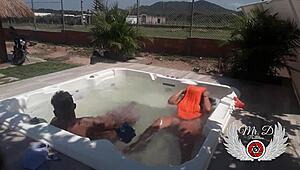 Emotional Bareback Encounter In In-Laws' Jacuzzi