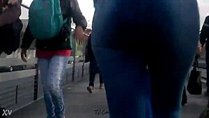 amateur upskirt views of big asses moving outdoors in skirts