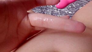 in this pov i show how i masturbate my juicy pussy with a vibrator - little 18+ cake69