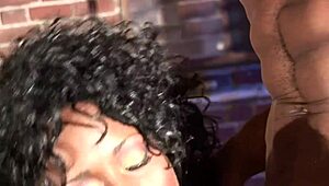 what happens when ebony bbw takes on two monster cocks in wild interracial threesome?