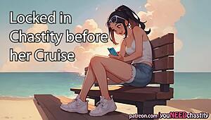 in this audio story your girlfriend decides to lock you in chastity just days before heading off on her cruise trip
