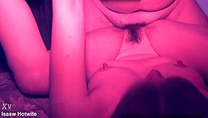 Isa spreads her legs wide for her friend in this cuckold swinger group with old housewife kissing