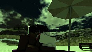 On the beach, this big ass and tits bitch TAKES a black CREAMPIE during intense fucking session