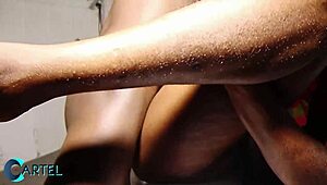 sweet sexy chubby girl with small waist enjoys riding her friend's big black dick