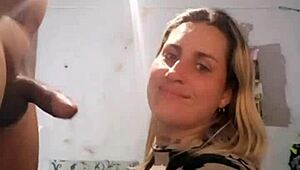 Hey, check out this blonde amateur getting addicted to sucking and swallowing hot jizz in deepthroat action.