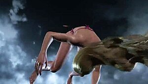 Hey, check out this bikini mod on Lili - her big tits in TK8 ryona game action?
