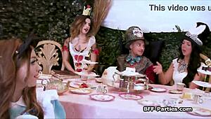 Tea Party Escalates to Intense Foursome Action