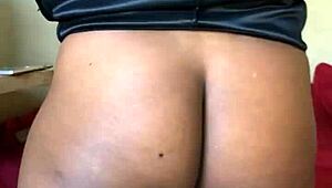 ebony milf with curvy fat body and natural tits plays with vibrator on pussy until wet pee release