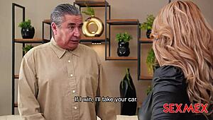 what's up with sandra paola's big boobs in this high stakes sexmex quickie