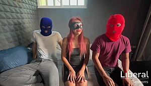 Heartbreaking Moment When Cuckold Boyfriend Lends His Petite Redhead Girlfriend for Swinger Casting Interview