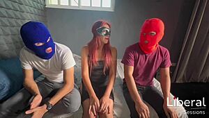 Heartbreaking Moment When Cuckold Boyfriend Lends His Petite Redhead Girlfriend for Swinger Casting Interview