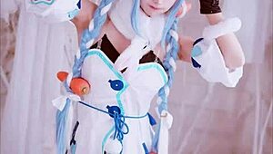 You know, Rinka Okita is killing it in this jerk off challenge part 1 with her cute cosplay and horny game vibes