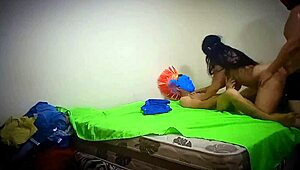 Teen Sexy Brunette Stepmom Gets Her Big Ass Pounded In Anal Creampie By Two Stepsons In Wild Homemade Threesome