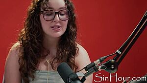 Leana Lovings stars as the cute pretty nerdy brunette with glasses