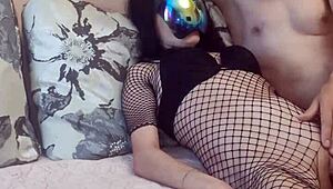 Filming My Wife In Fishnet Bodysuit For Hot Porn!