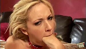 So this blonde anal slut Hillary Scott is casually stuffing her tight asshole and mouth with a huge throbbing dick, riding it cowgirl style until he cums.