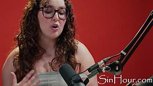 Leana Lovings stars as the cute pretty nerdy brunette with glasses