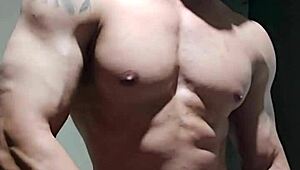 uh, i got this strong brazilian muscular guy, mature and athletic, showing off in homemade vid...