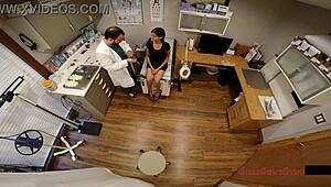 Mixed cutie Yesenia Sparkles with small tits undergoes mandatory new student physical by Doctor Tampa at Tampa University