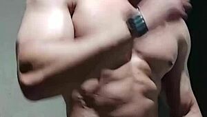 uh, i got this strong brazilian muscular guy, mature and athletic, showing off in homemade vid...
