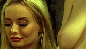 Horny Dominant Lesbian Madame Gropes and Dominates Big Natural Tits of Submissive Slave