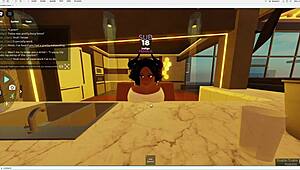 Emo Dorm Roommate Starts Teasing With Her Tits And Ends Up Getting Fucked Hard In Roblox Fun