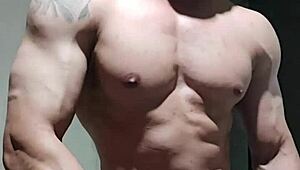 uh, i got this strong brazilian muscular guy, mature and athletic, showing off in homemade vid...