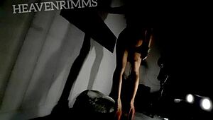 Blonde Babe Teases In Ass Less Mini Skirt And Heels