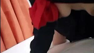 oh wow, this cachonda latina teen is showing off her small tits in homemade style