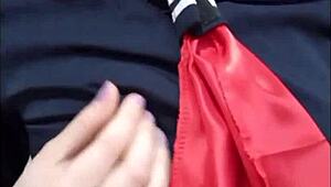 oh wow, this cachonda latina teen is showing off her small tits in homemade style
