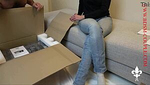 Man Experiences Intense Sessions in a Cage with Femdom Machines Dominating His Body