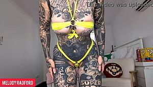 this curvy milf tries on a slutty micro bikini for twerking, then slips into easter bunny lingerie for a haul