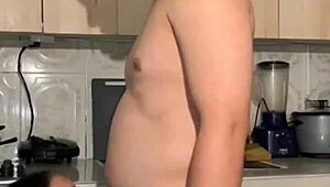 That delicious sex in the kitchen with my stepmom felt amazing!