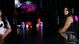 Morena shows off her blowjob skills by leaving the toy all slobbery - marcelly melo sheer red