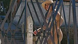 Hey did you see this married couple with her big ass flashing in the pool like exhibitionists