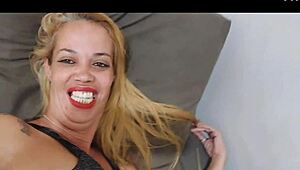 Tatuagem session turns into blonde Latina milf's anal plug adventure with natural tits and pov sex